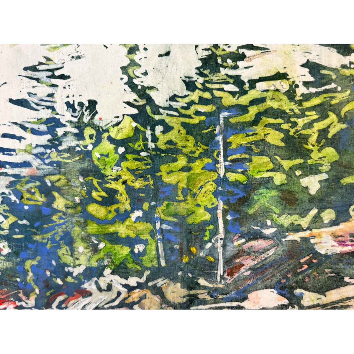 Summer Shoreline Grundy Lake 14" x 11" - Petroff Gallery - Painting