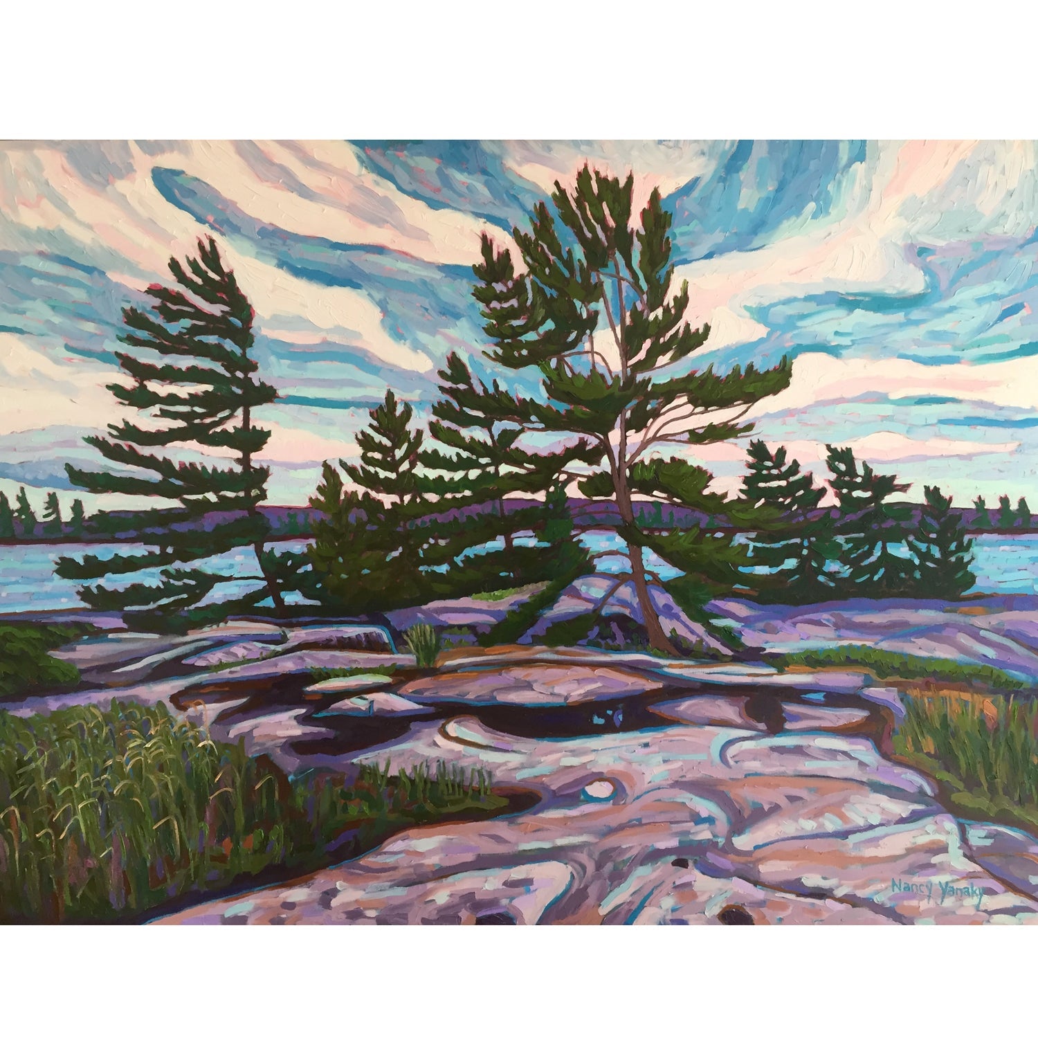 Summer Dusk 3 36" x 48" - Petroff Gallery -  - Nancy Yanaky - Summer Dusk 3 36x48