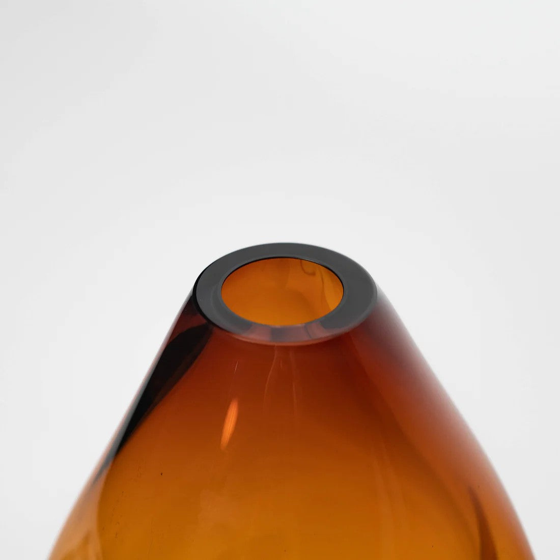 Amber Summit Vase Natural Finish - Petroff Gallery - Glass Art