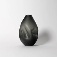 Smoke Grey Summit Vase Matte Finish - Petroff Gallery - Glass Art 