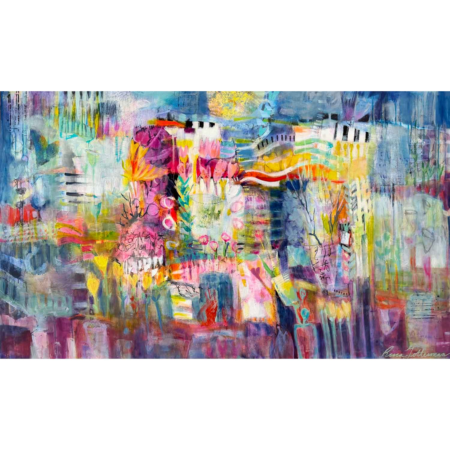 Sundaes and Sundays 36" x 60" - Petroff Gallery - Painting