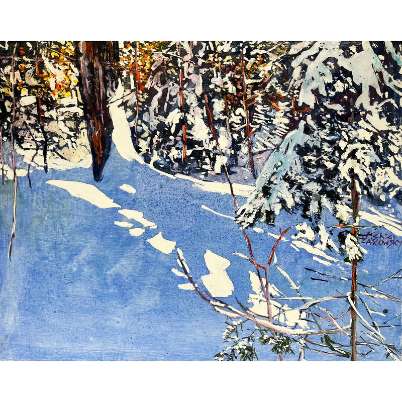 Sunlight Running Up the Hillside 16" x 20" - Petroff Gallery -  - Micheal Zarowsky - Sunlight Running Up the Hillside, 16" x 20"