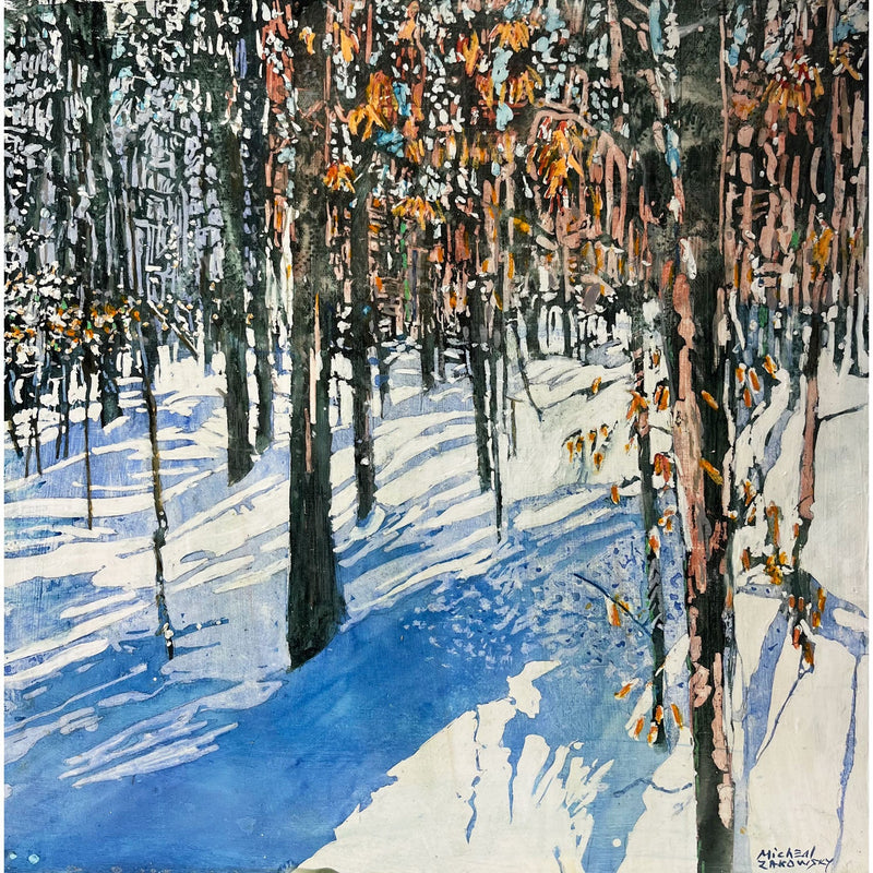 Sunlight Through the Forest 18" x 18" - Petroff Gallery -  - Micheal Zarowsky - Sunlight Through the Forest, 18" x 18"
