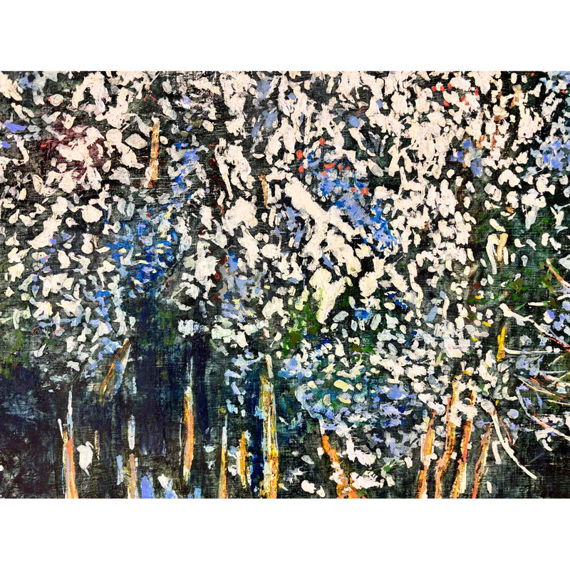 Sunlit Trail Thru Winter 20" x 48" - Petroff Gallery - Painting