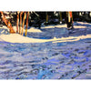 Sunlit Trail Thru Winter 20" x 48" - Petroff Gallery - Painting