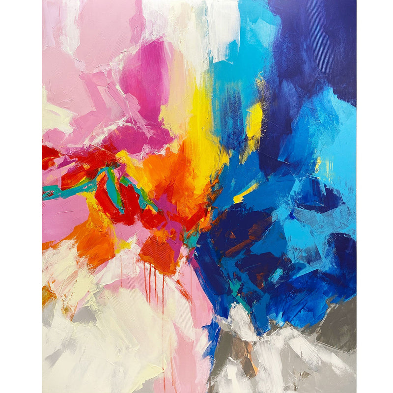 Sunset at the Blue Cafe 50" x 40" - Petroff Gallery -  - Cobie Cruz - Sunset at the Blue Cafe 50" x 40"