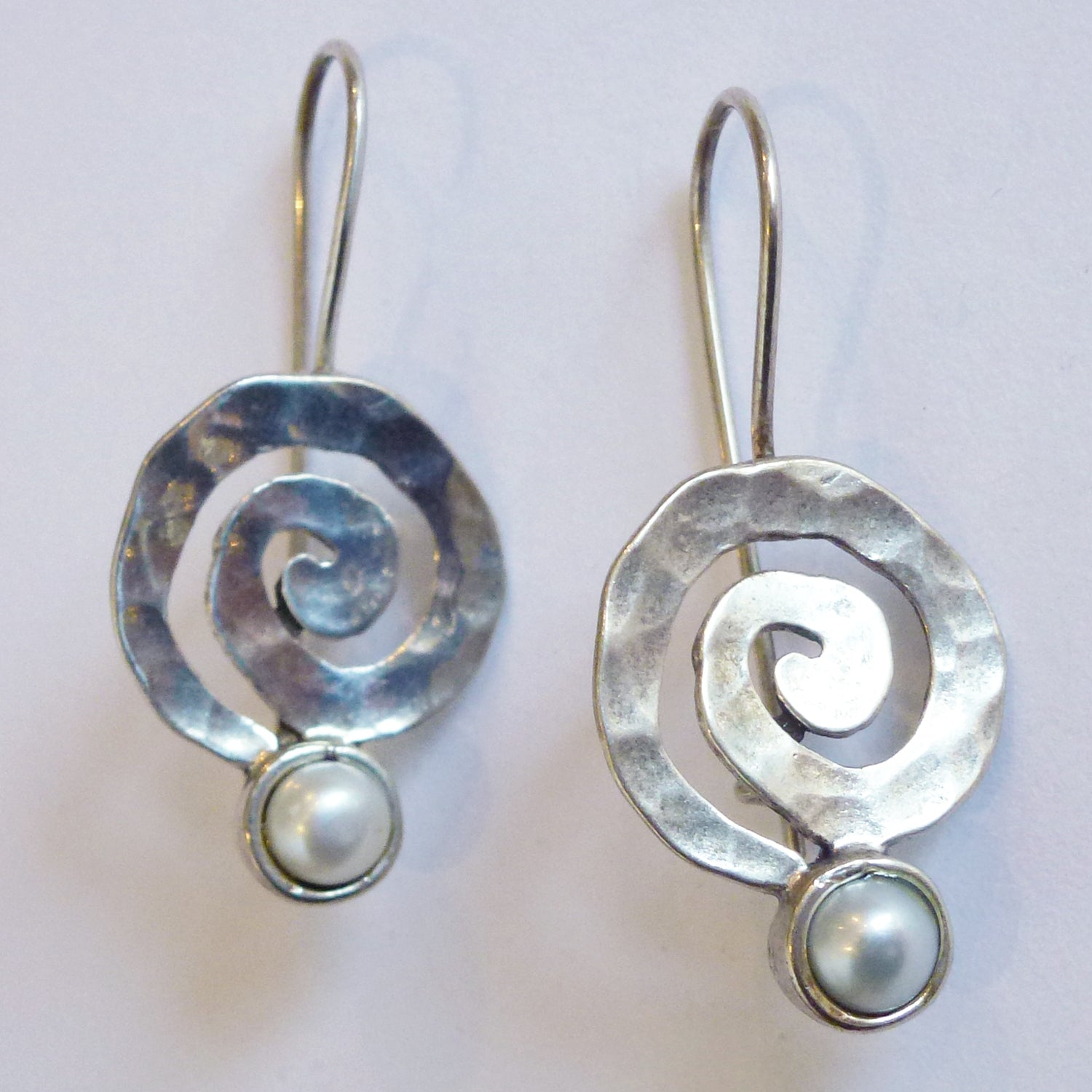 Swirl Pearl Earrings - Petroff Gallery -  - 