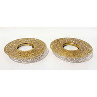 Round Metal Cutout Candle Holders
