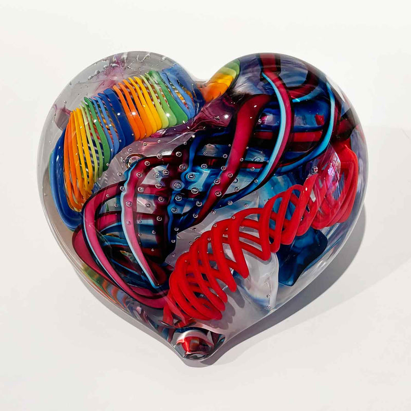 Large Heart 22 - Petroff Gallery - Glass Art