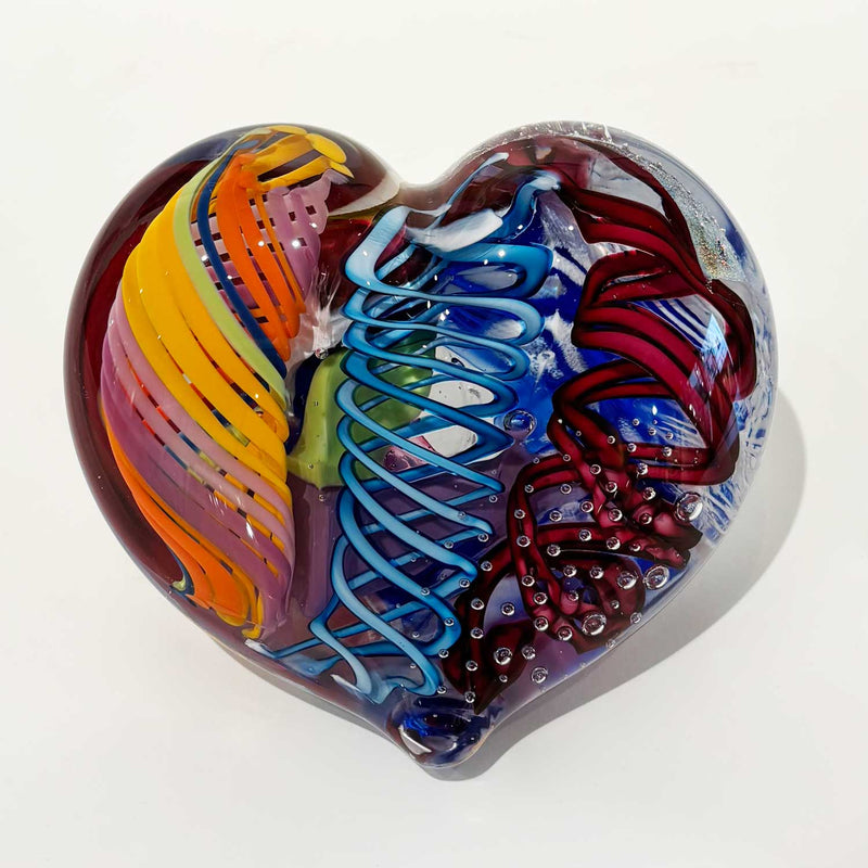 Large Heart 6 - Petroff Gallery - Glass Art