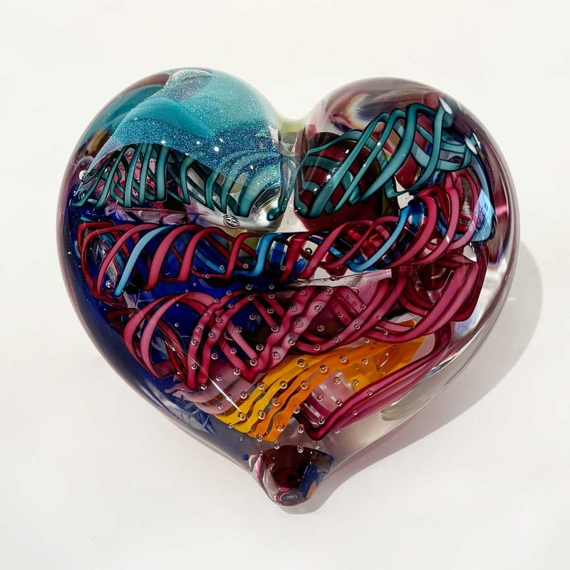 Large Heart 8 - Petroff Gallery - Glass Art