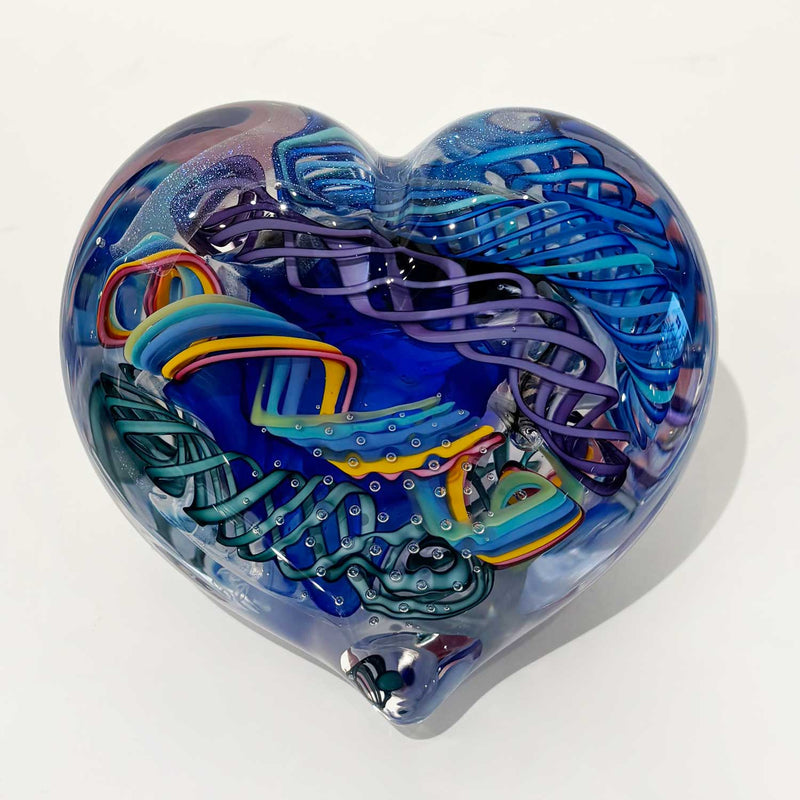Large Heart 16 - Petroff Gallery - Glass Art