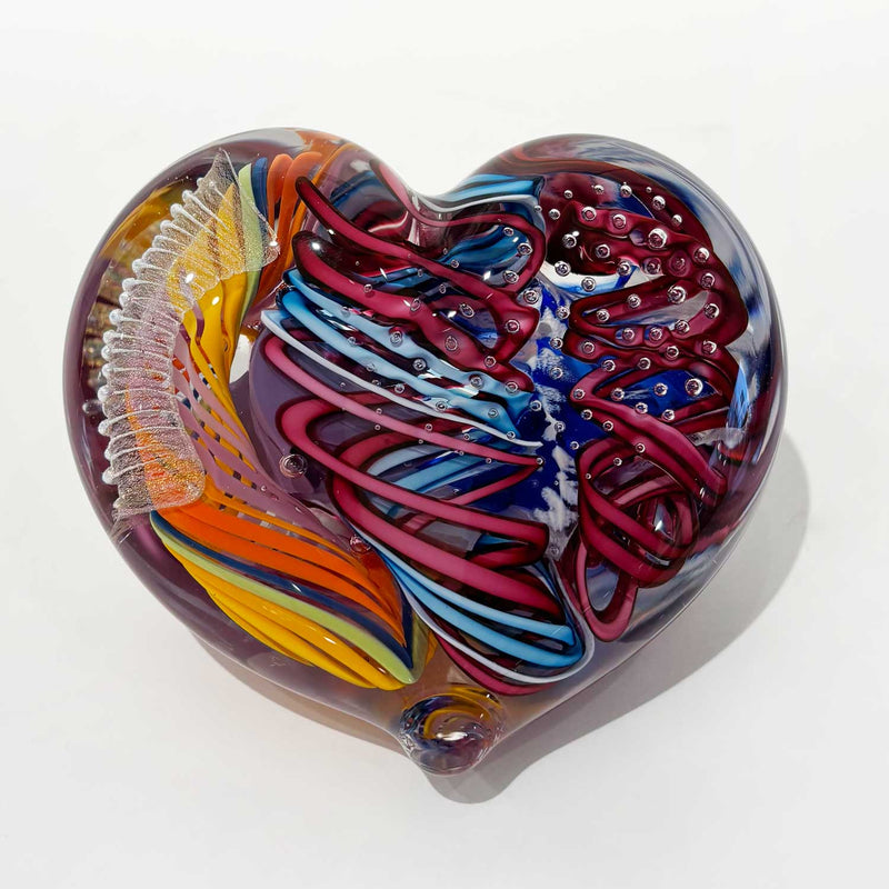 Large heart 19 - Petroff Gallery - Glass Art