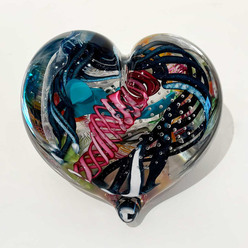 Large heart 21 - Petroff Gallery - Glass Art