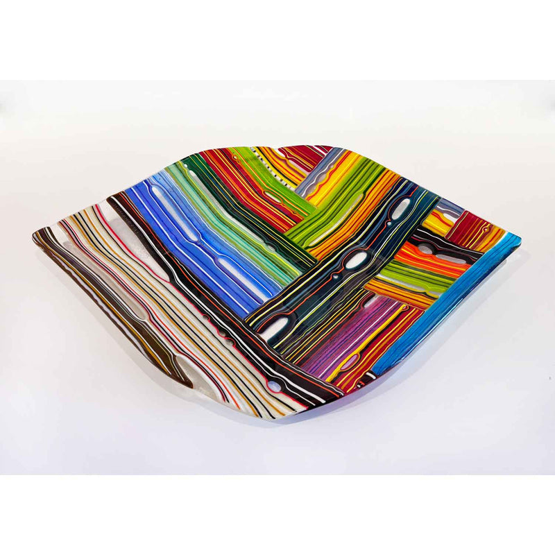 Organic Leaf Bowl - Petroff Gallery - Glass Art