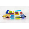 10" Curved Plate Multicolour 1 - Petroff Gallery - Glass Art