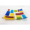 10" Curved Plate Multicolour 2 - Petroff Gallery - Glass Art