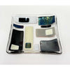 7" Square Plate Black and White - Petroff Gallery - Glass Art