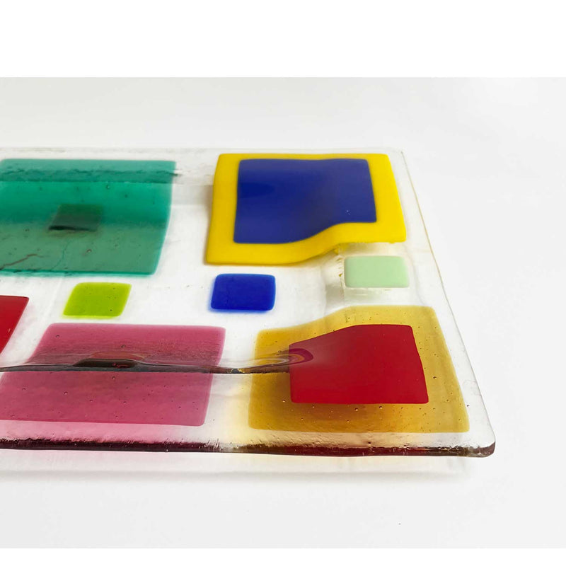 Bright Rectangular Platter - Petroff Gallery - Glass Art