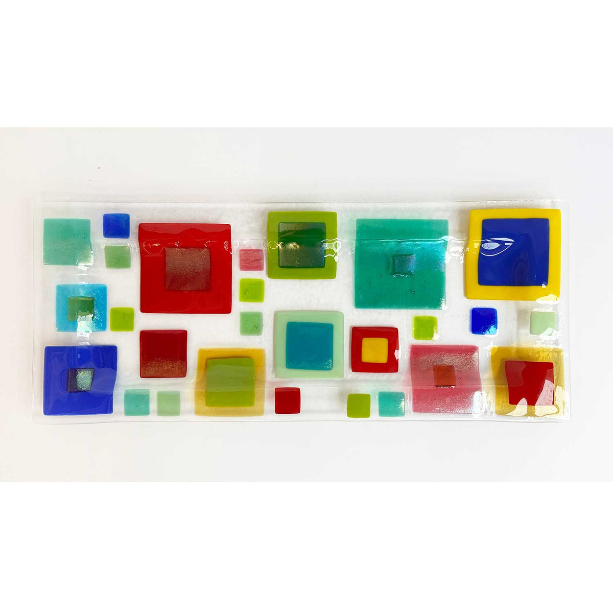 Bright Rectangular Platter - Petroff Gallery - Glass Art