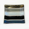 7" Square Plate black stripes 2 - Petroff Gallery - Glass Art