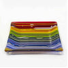 7" Square Plate organic multicolour 1 - Petroff Gallery - Glass art