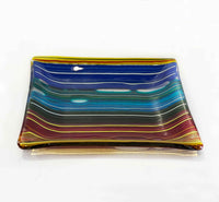 7" Square Plate Organic Multicolour 3