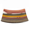 10" Square Plate Red Stripes 3 - Petroff Gallery - Glass Art