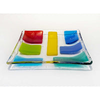 7" Square Plate Multicolour  2