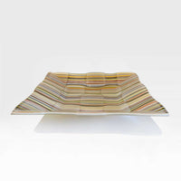Square Optical Platter - Petroff Gallery - Glass Art