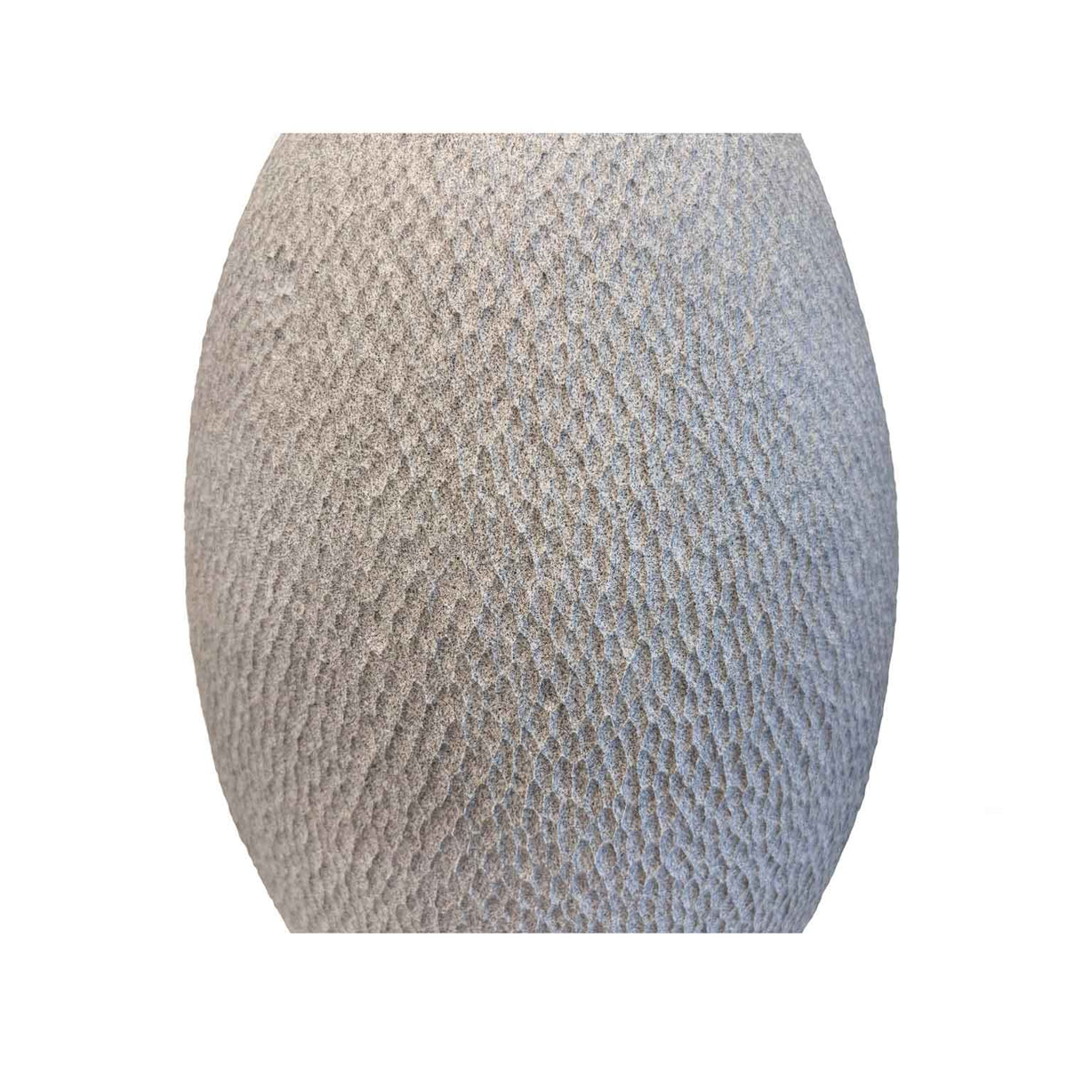 Large Vertical Grey Carved Vessel - Petroff Gallery - Ceramic Art