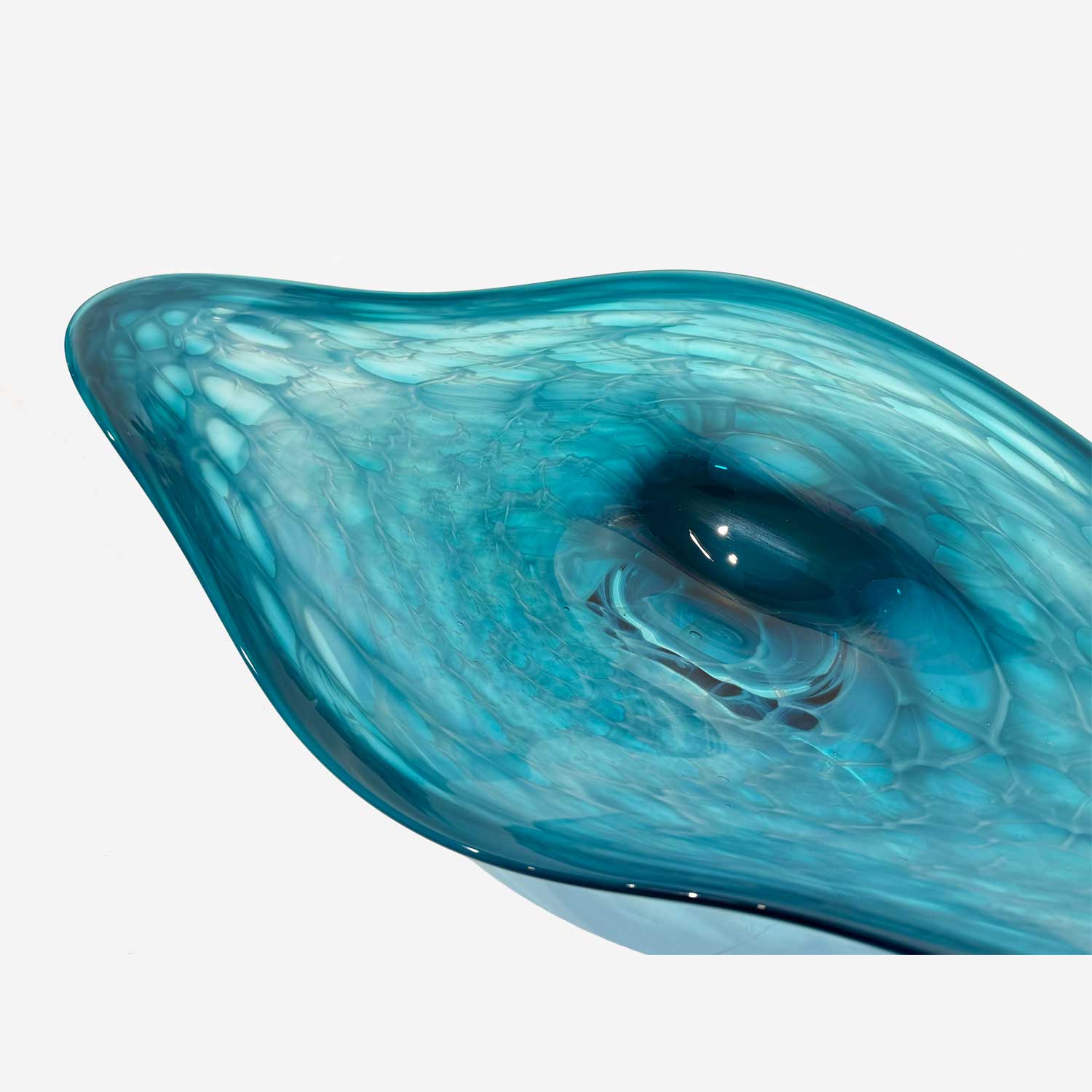 Teal Manta - Petroff Gallery - Glass Art