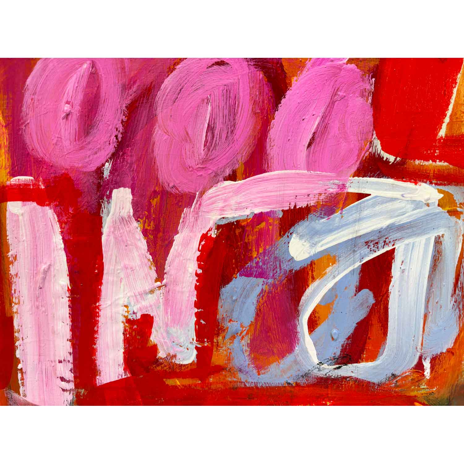 The Colour Had Other Ideas 13" x 13" detail - Petroff Gallery - Painting