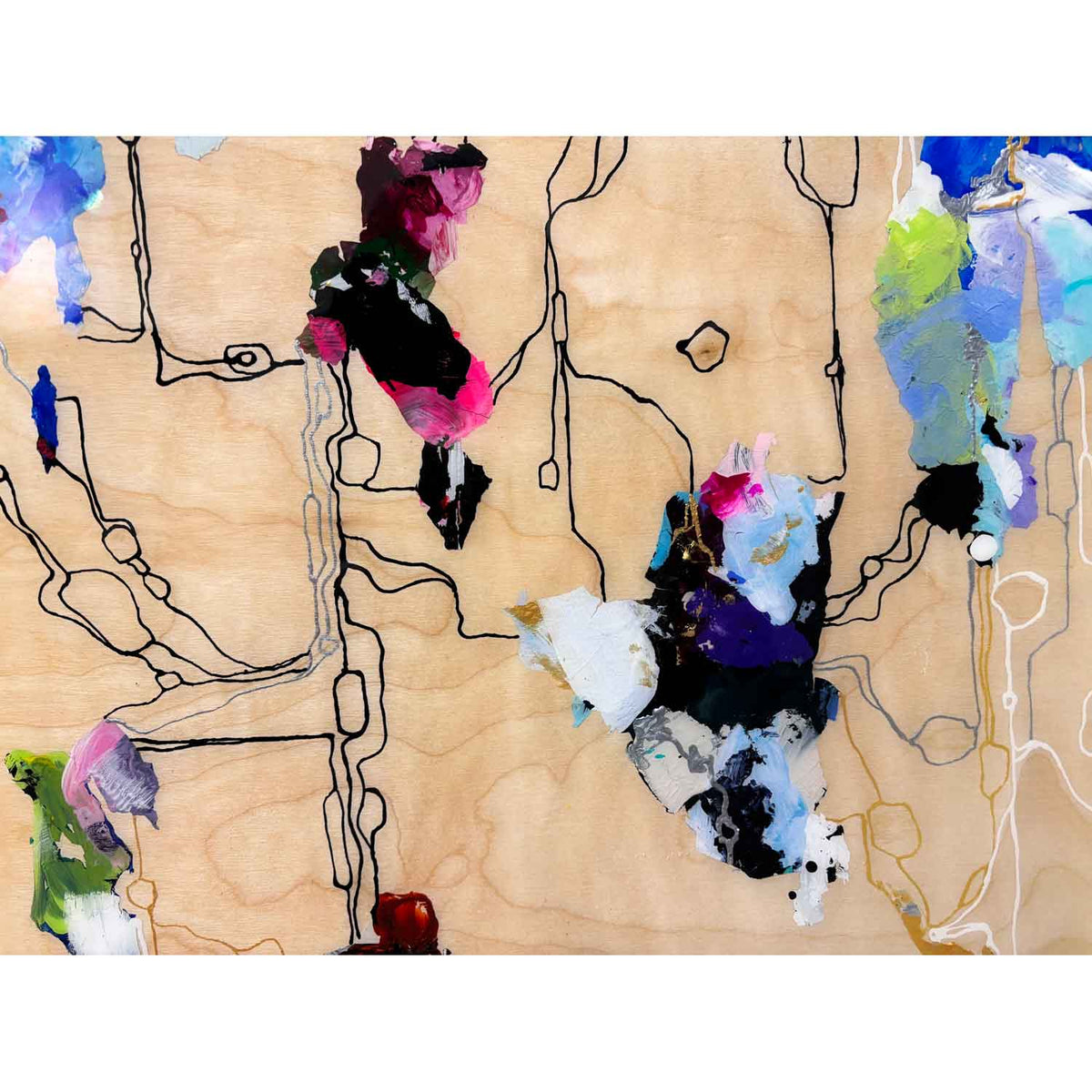 The Night Begins to Shine 40" x 40" - Petroff Gallery - Painting