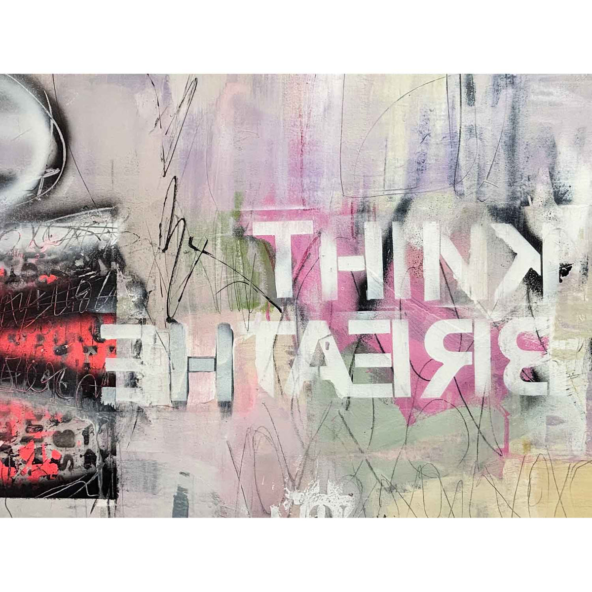 Think Breathe Love 58" x 84" - Petroff Gallery - Painting