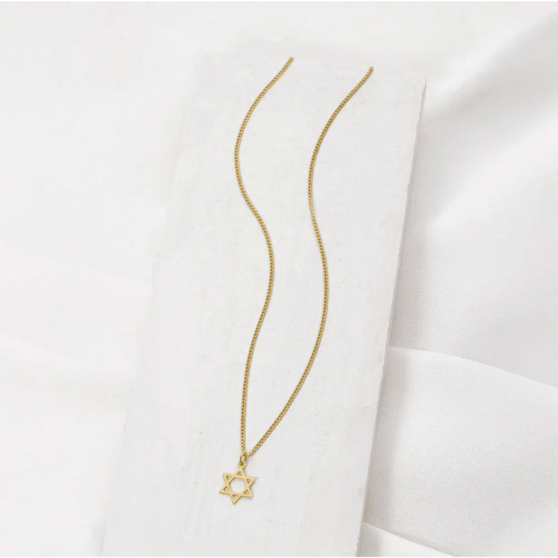Tiny Star of David Necklace Gold - Petroff Gallery - Jewellery