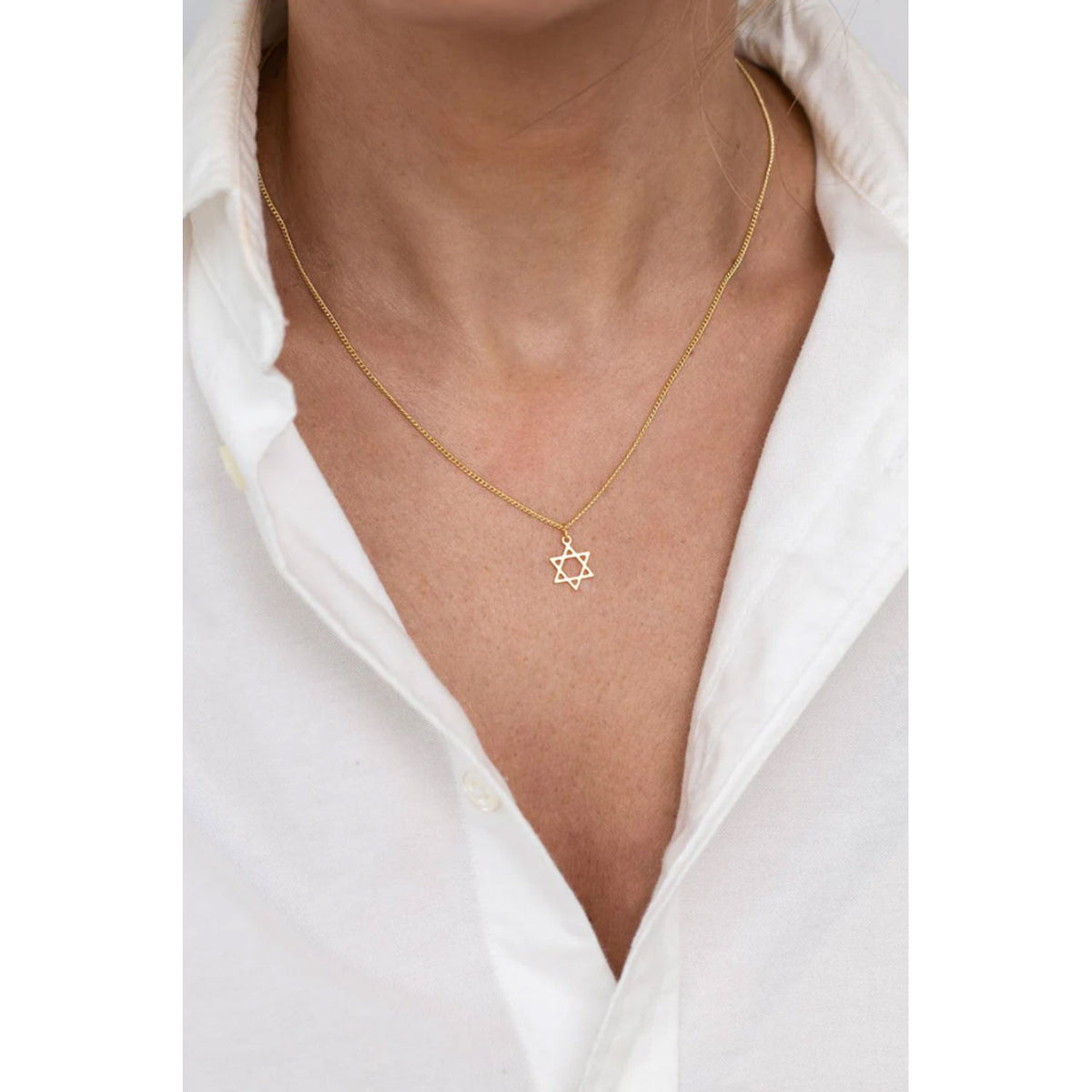 Tiny Star of David Necklace Gold - Petroff Gallery - Jewellery