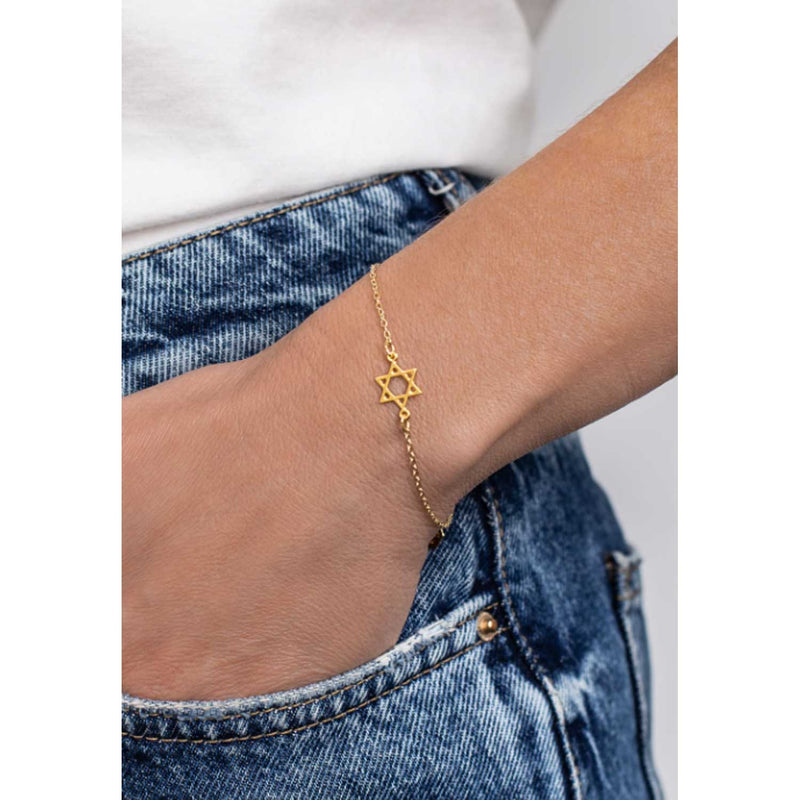 Tiny Star of David Bracelet Petroff Gallery 