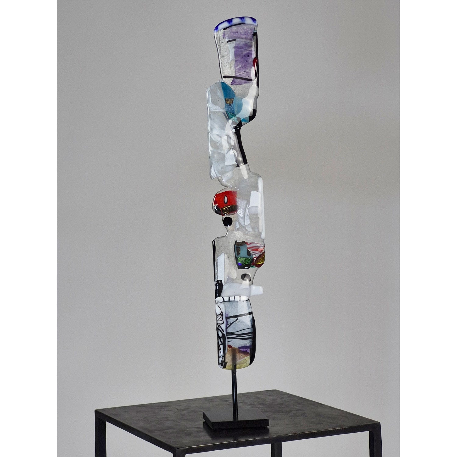 Glass Totem 2 - Petroff Gallery - Glass Sculpture 