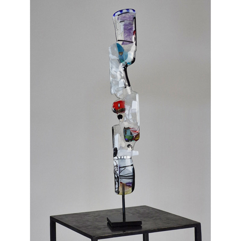 Glass Totem 2 - Petroff Gallery - Glass Sculpture 