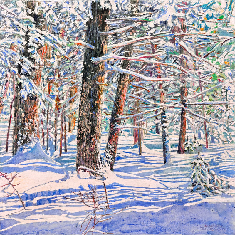 Trail Thru A Blue Sky Day 30" x 30" - Petroff Gallery - Painting