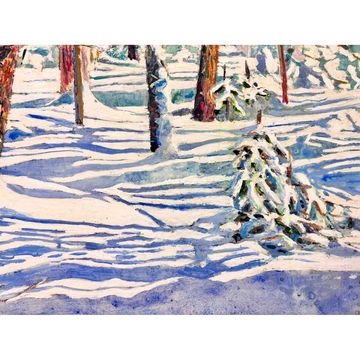 Trail Thru A Blue Sky Day 30" x 30" - Petroff Gallery - Painting