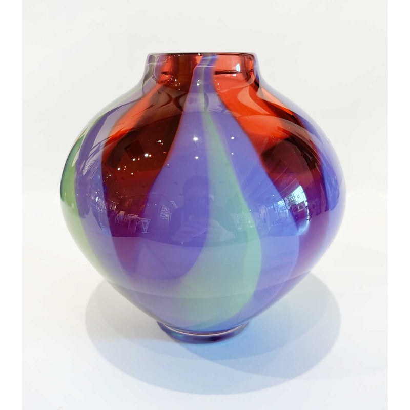 Tulip Vase Round Red/Purple Petroff Gallery 