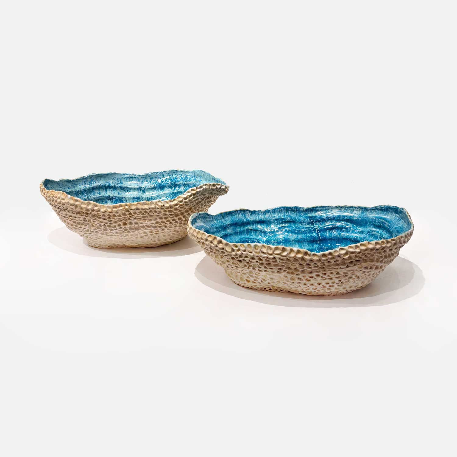 Turquoise Coil Bowls - Petroff Gallery - Ceramic Art