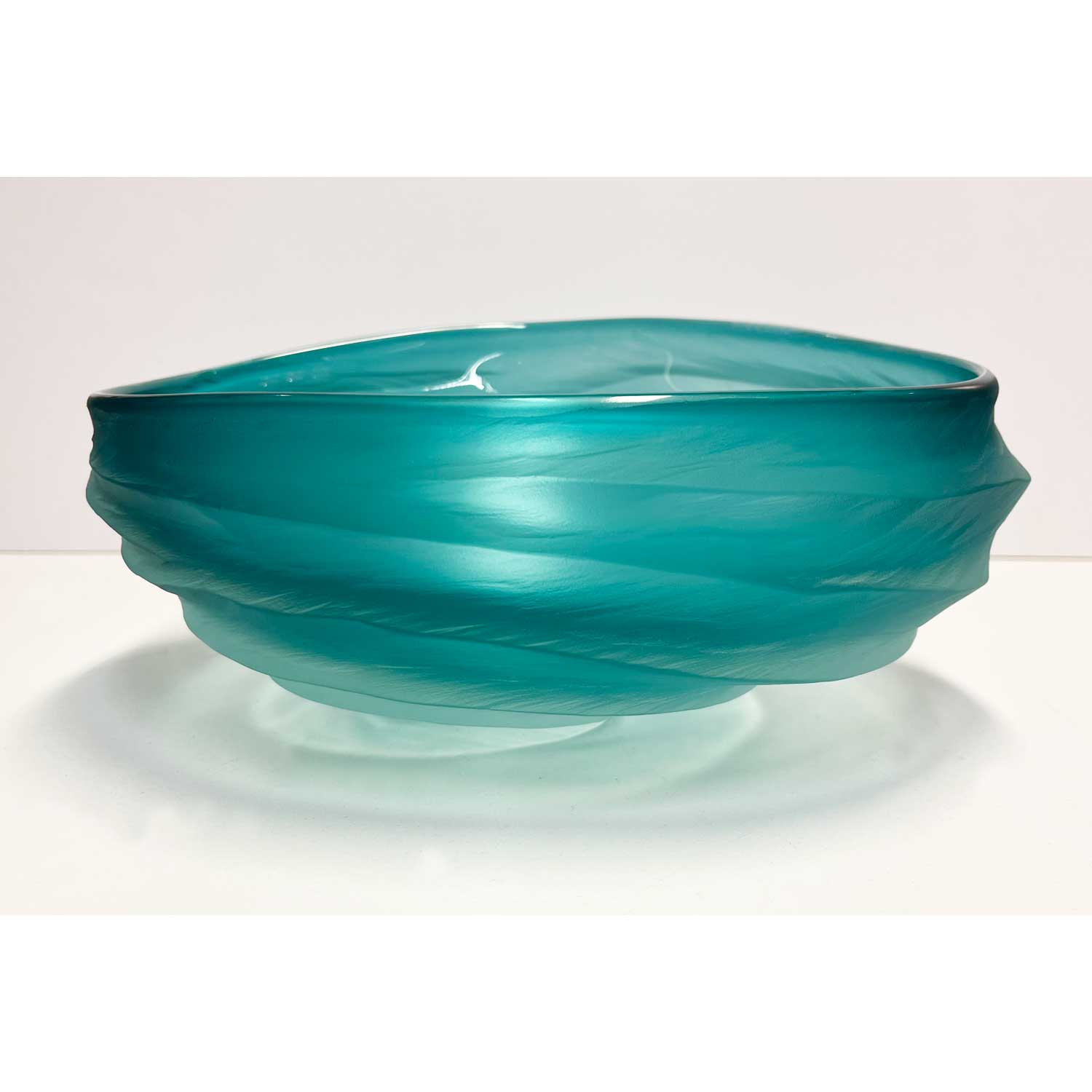 Turquoise Undula Bowl - Petroff Gallery -  - Brad Copping - Turquoise Undula Bowl, 5" x 10.5" x 8.5"