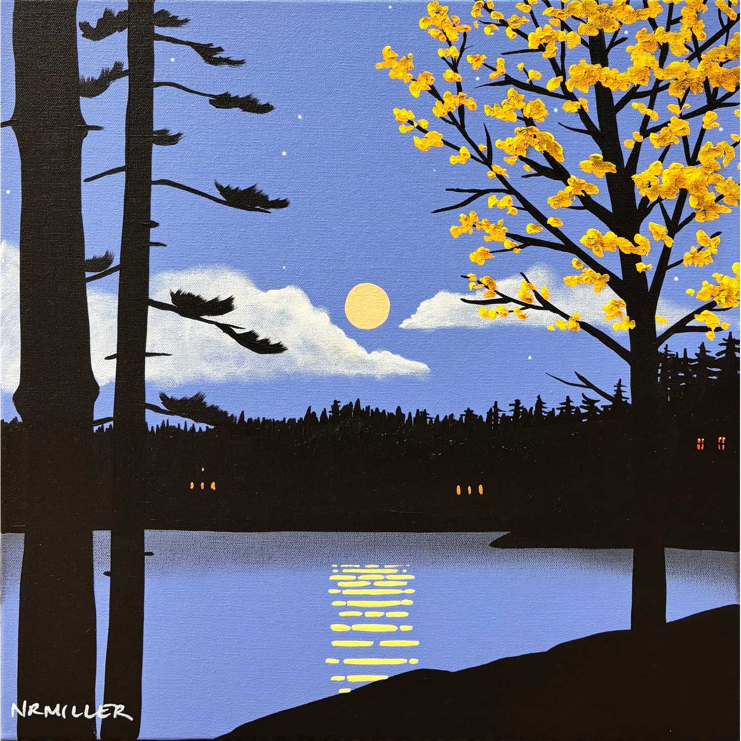 Twilight Tapestry 18" x 18" Petroff Gallery 