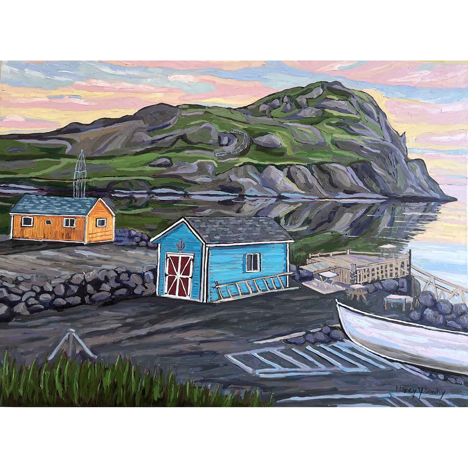 Twillingate at Dusk 30" x 40" - Petroff Gallery -Painting