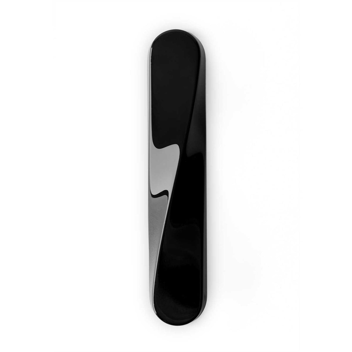 Twist Mezuzah Glossy Black - Petroff Gallery - Judaica