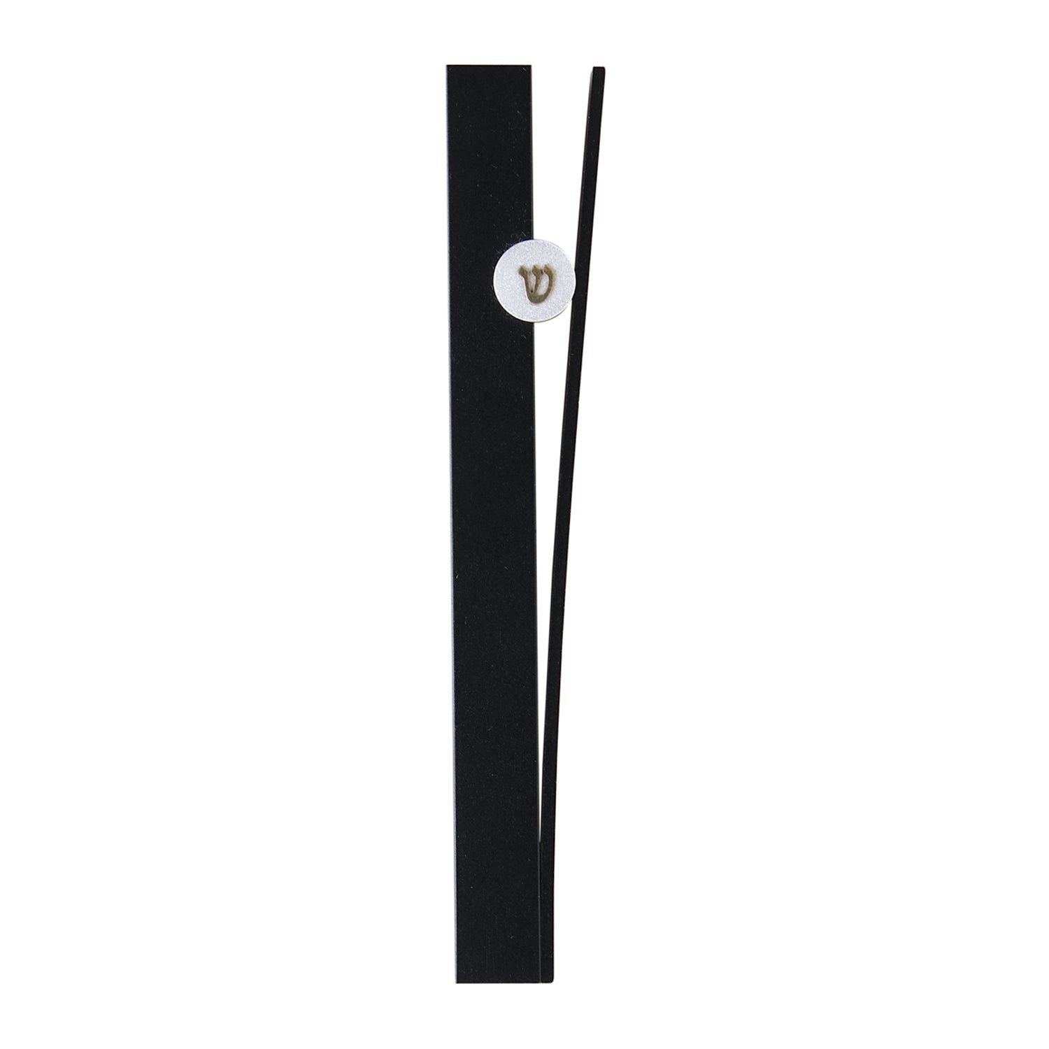 Small V Mezuzah Black - Petroff Gallery - Judaica