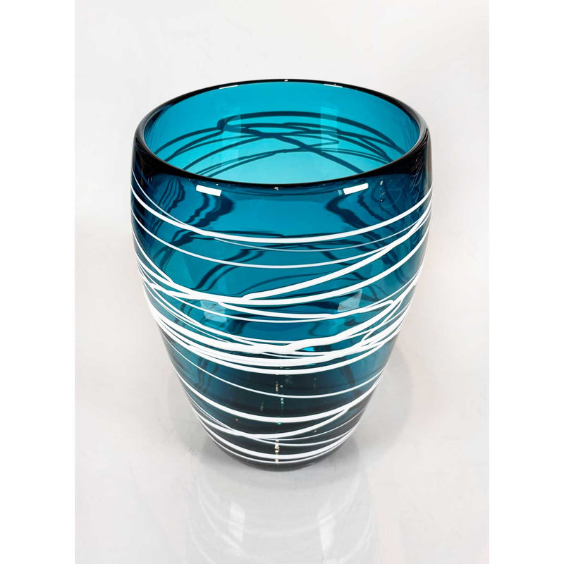 Teal Vase - Petroff Gallery - Glass Art